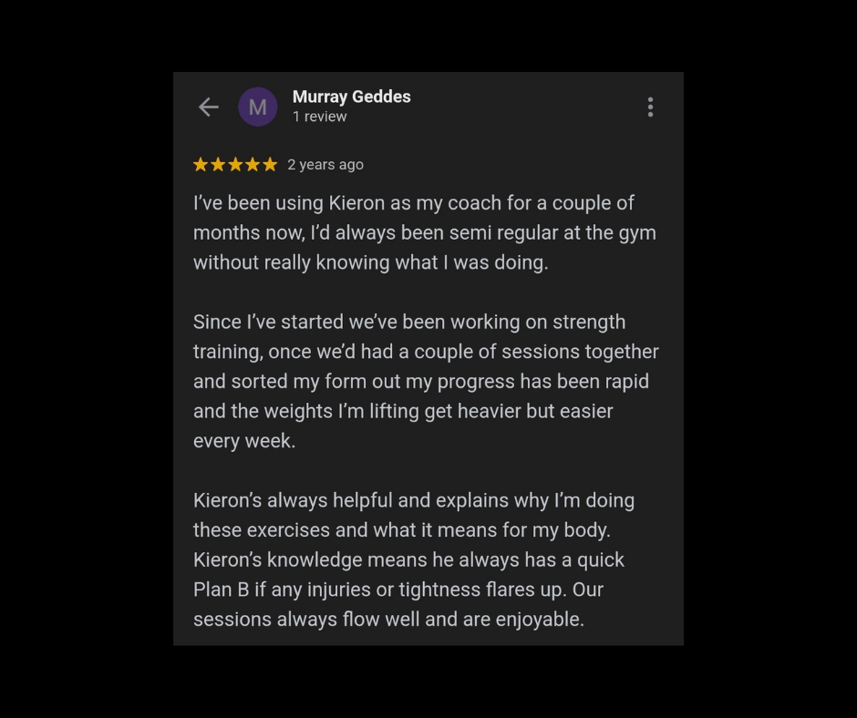 Client review from Murray Geddes